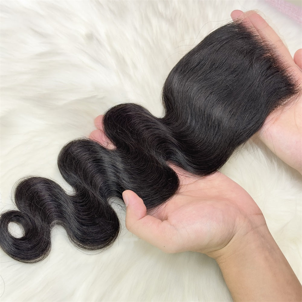 XBL Hair 4x4 HD Lace Closure Body Wave Wave Small Knots Free Part