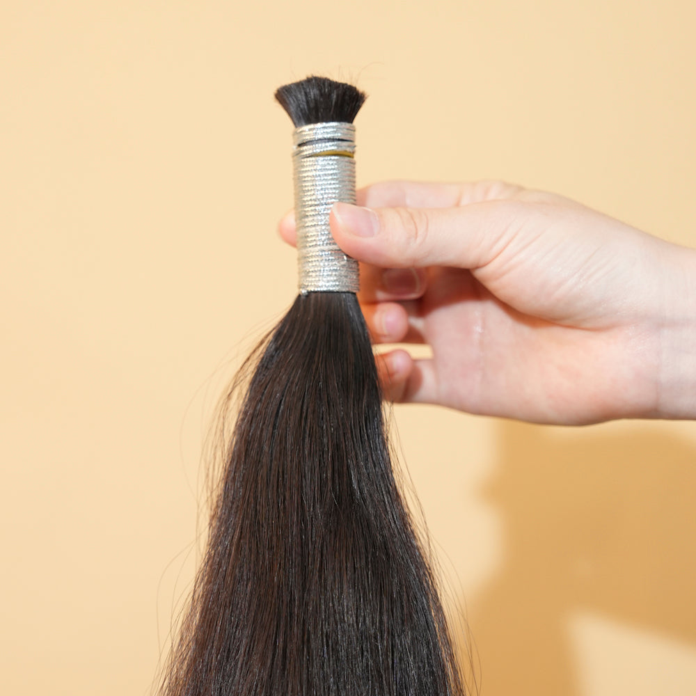 XBLhair Miss Attractive Raw Natural Inborn Wavy Braiding Hair Bulk 3 Bundles Deals Natural Wave Human Hair