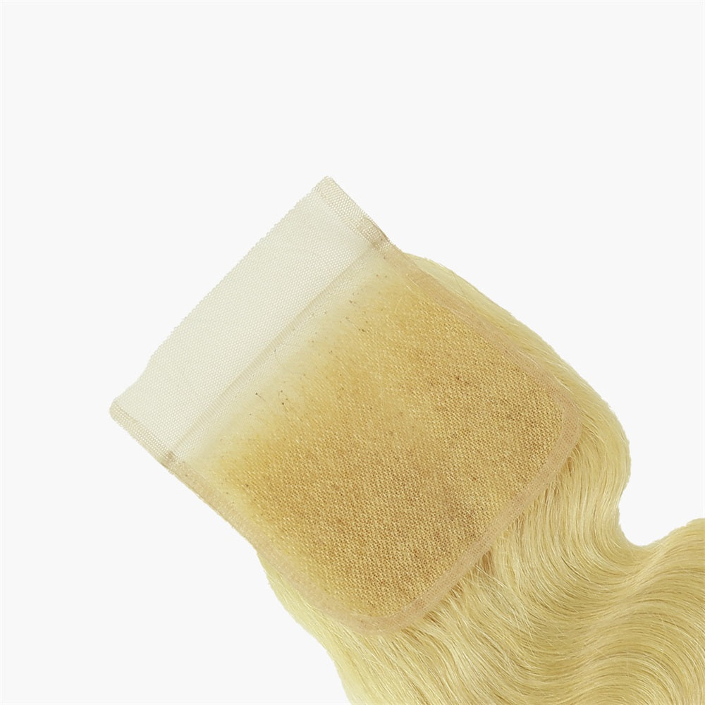 XBL Hair #613 Blonde 4x4 Transparent Lace Closure Body Wave