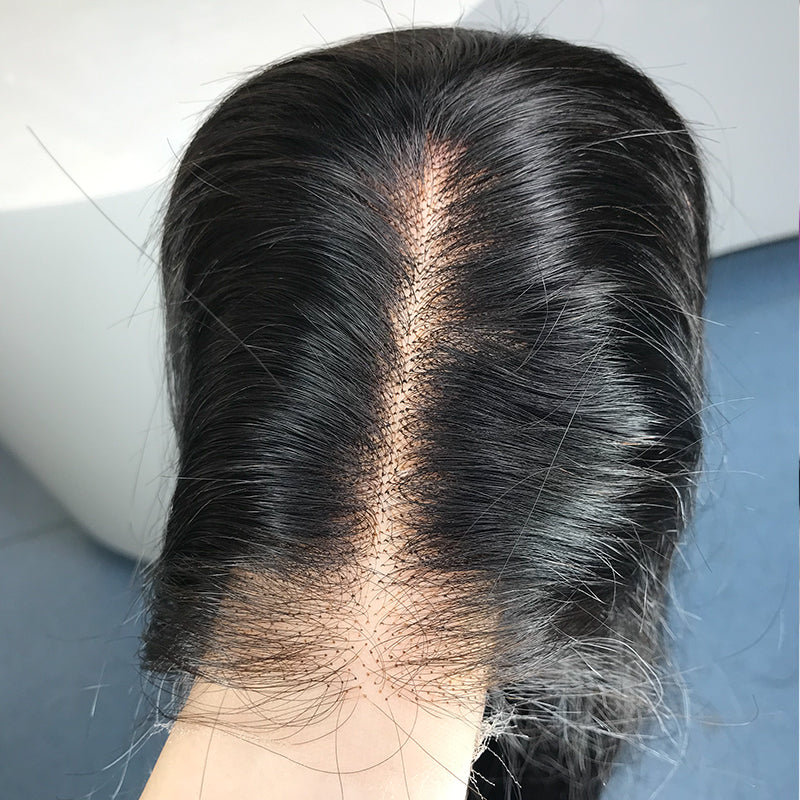 XBL hair Wholesale Glueless Wig Pineapple Wave 5x5 HD Lace Closure Wig Bleached Knots Pre-plucked Human hair Single Knot