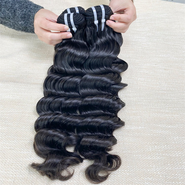 XBLhair Miss Flawless Raw Hair Loose Deep Hair 3Pcs Human Hair Extensions From One Donor