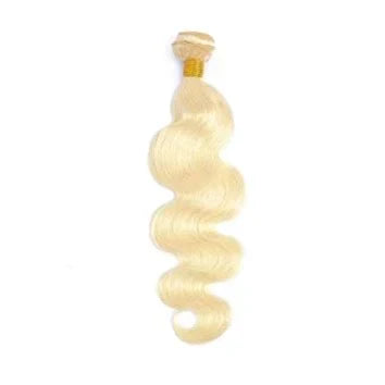 XBL Hair #613 Blonde Body Wave 3 Bundles with 4x4 Transparent Lace Closure