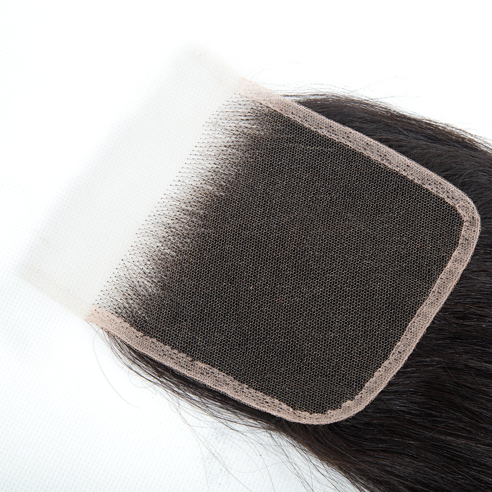 XBL Hair 4x4 HD Lace Closure Straight Wave Small Knots 100% Human Hair