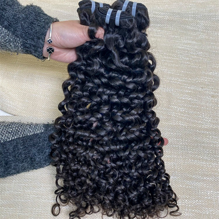 XBLhair Miss Flawless Raw Hair Jerry Curl 3Pcs Human Hair Extensions Raw Human Hair Weave From Single Donor