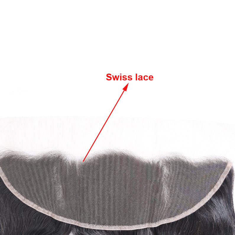 XBL Hair 13x4 Transparent Lace Frontal Body Wave Small Knots Pre-plucked Hairline