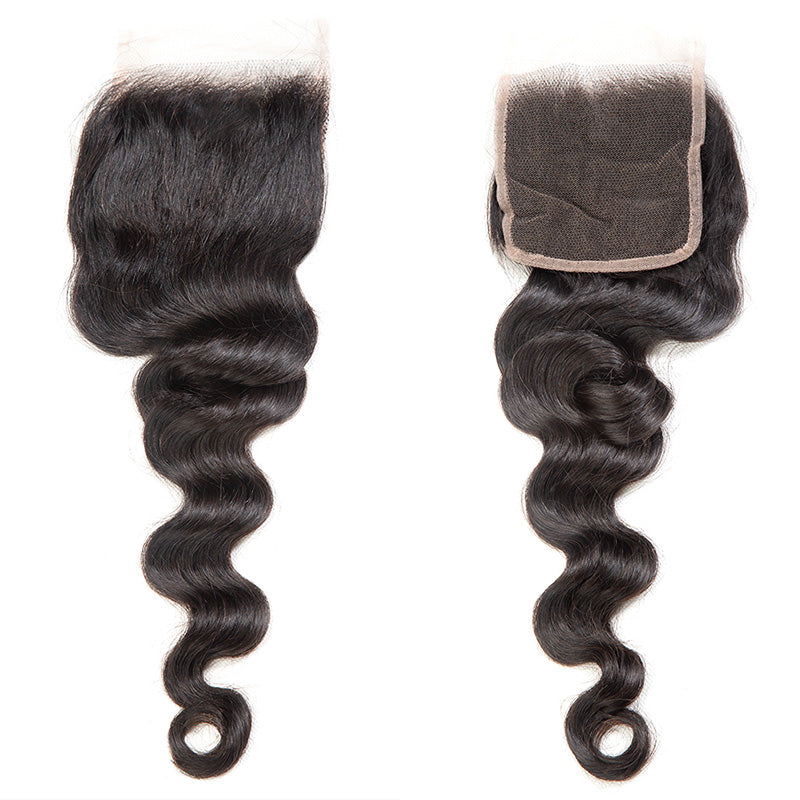 XBL Hair 4x4 Transparent Lace Closure Loose Deep Wave