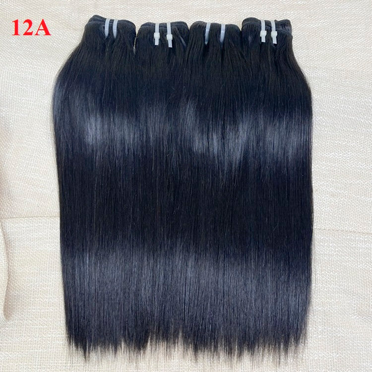XBL Hair 9A/10A/12A Straight 3 Bundles with 13x6 Frontal with Preplucked Hairline