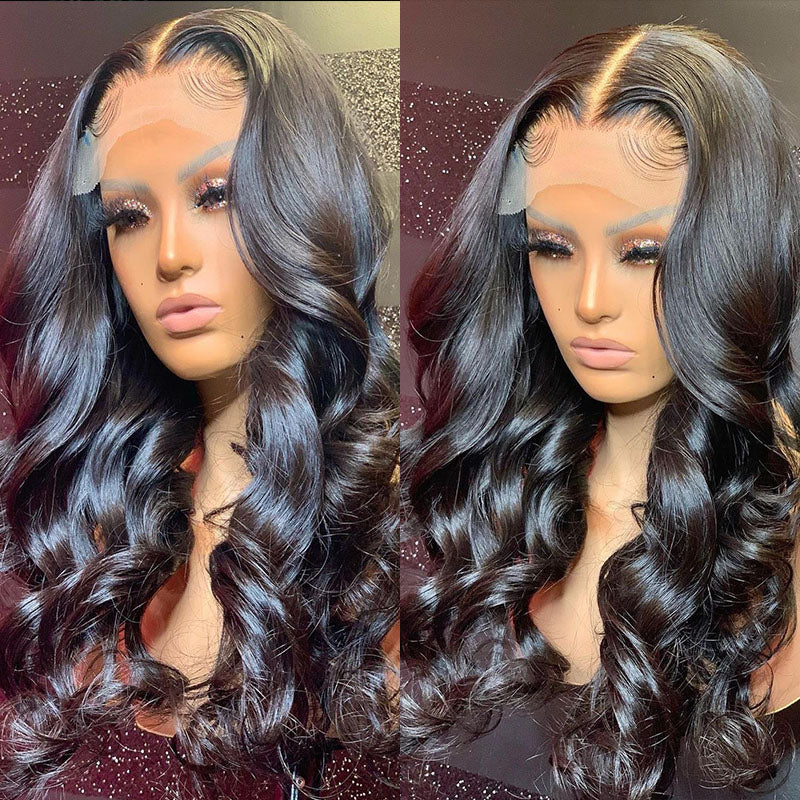 XBL Hair Bleached Small Knots Heavy Density Loose Wave 4x4/5x5/6x6 HD Lace Closure Wig