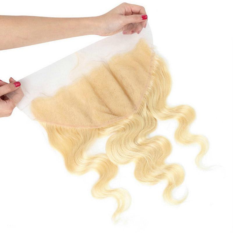 XBL Hair #613 Blonde Body Wave13x6 HD Frontal With 3 Bundles Human Hair