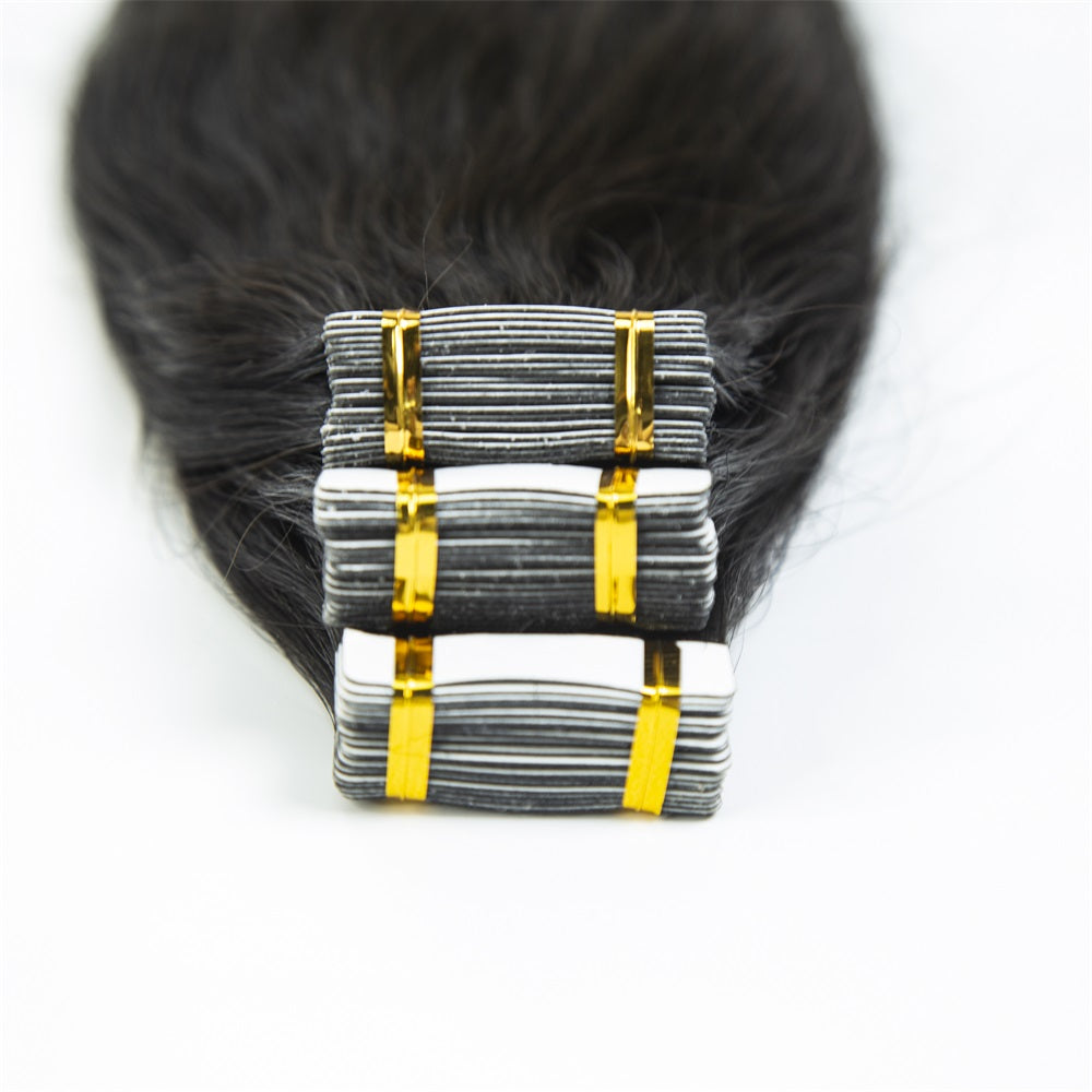 XBL Hair Tape In Hair Extensions 100% Mink Virgin Straight Human Hair Tape Ins Hair Extensions