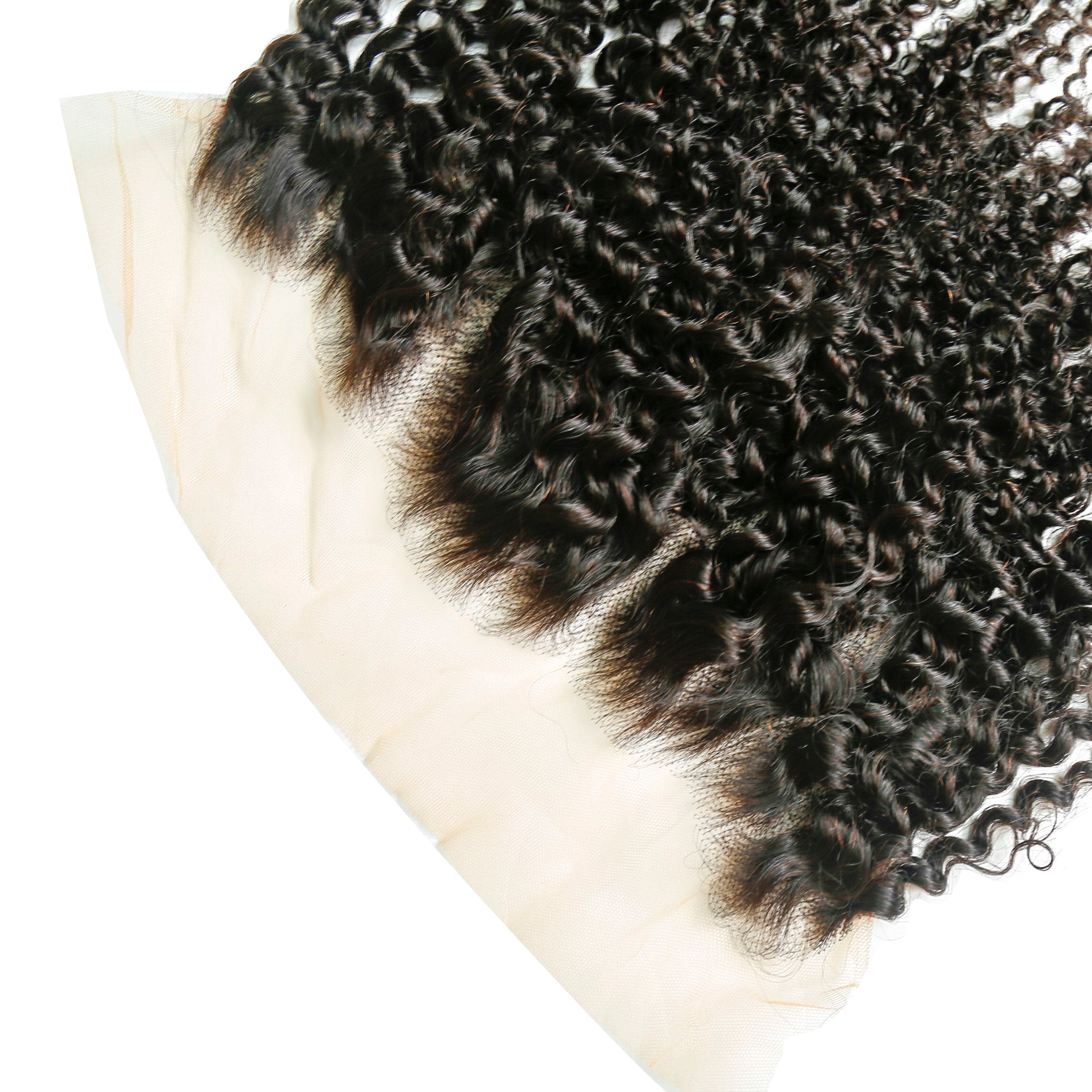 XBL Hair 13x6 Transparent Lace Frontal Kinky Curly Small Knots Pre-plucked Hairline