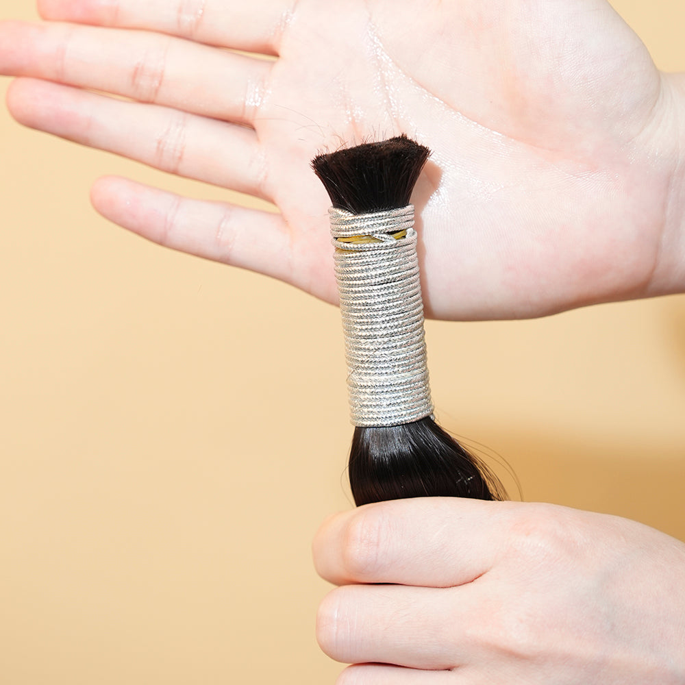 XBLhair Miss Attractive Raw Natural Inborn Wavy Braiding Hair Bulk 3 Bundles Deals Natural Wave Human Hair