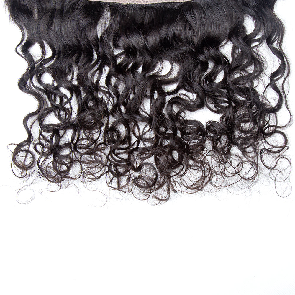 XBL Hair 13x4 Transparent Lace Frontal Water Wave Small Knots Pre-plucked Hairline