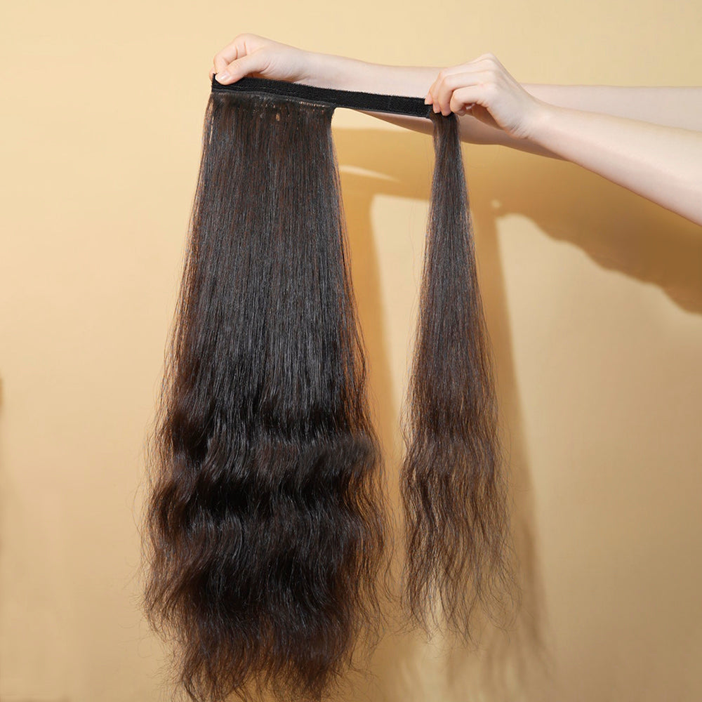 XBLhair Miss Attractive Ponytail Hair Raw Natural Inborn Wavy Human Hair