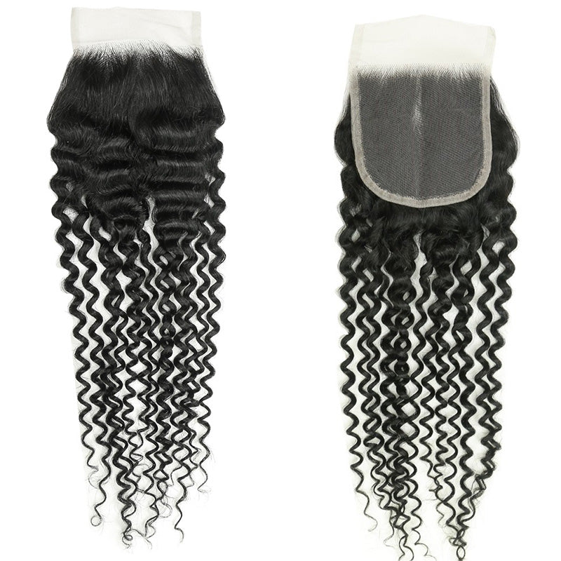 XBL Hair 4x4 Transparent Lace Closure Curly Deep Curly
