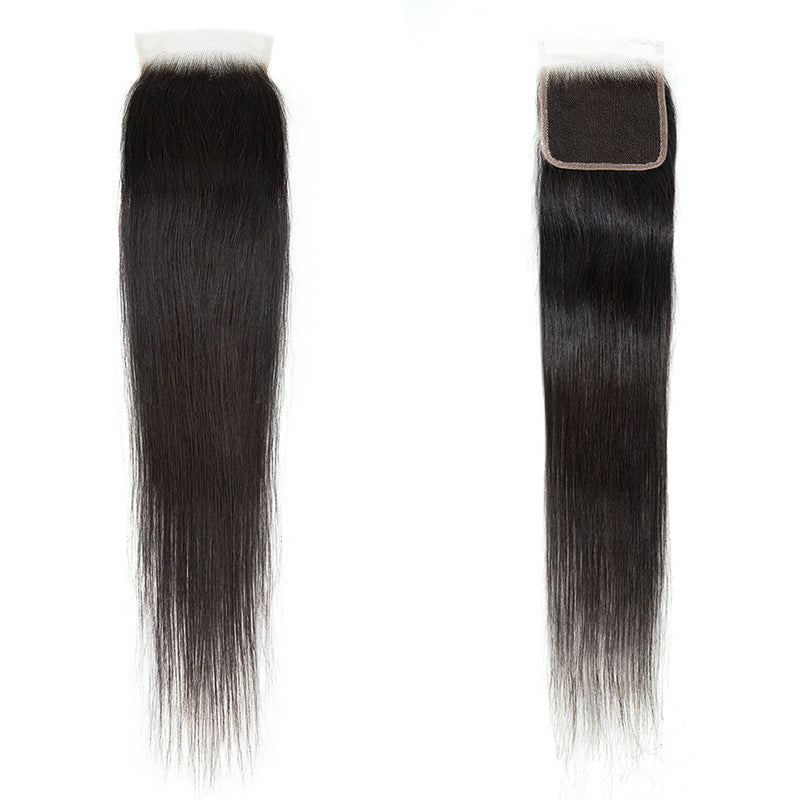 XBL Hair 4x4 HD Lace Closure Straight Wave Small Knots 100% Human Hair
