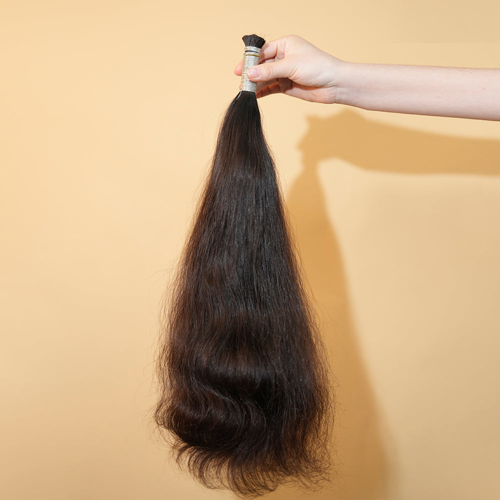 XBLhair Miss Attractive Raw Natural Inborn Wavy Braiding Hair Bulk 3 Bundles Deals Natural Wave Human Hair