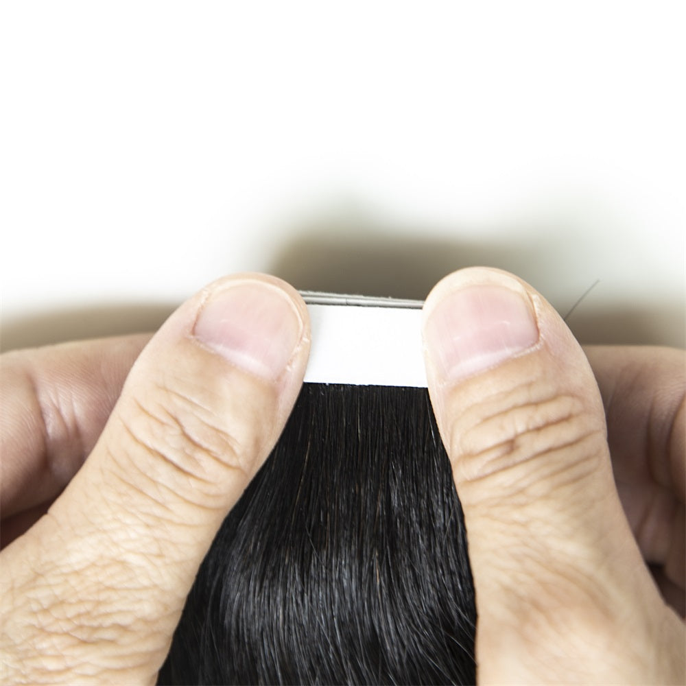 XBL Hair Tape In Hair Extensions 100% Mink Virgin Straight Human Hair Tape Ins Hair Extensions
