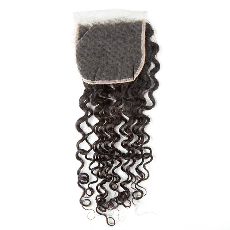 XBL Hair 9A/10A12A 5x5 Lace Closure With 3 Bundles Jerry Curl Human Hair Bundles