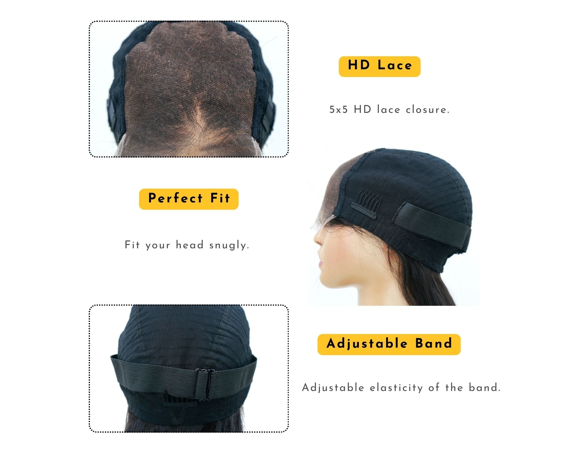 XBL Hair Straight Lace Closure Wig 4x4/5x5/6x6 HD Lace Closure Wig Pre-plucked Straight Human Hair Wig