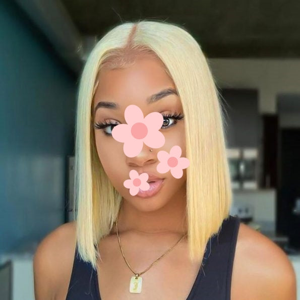 613 Blonde Bob Wig 13×4 Transaprent Lace