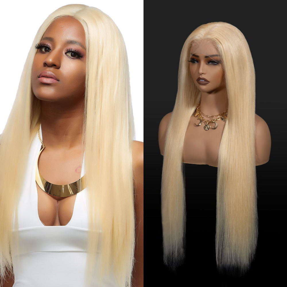 XBL Hair 613 Blonde Lace Front Wig Straight Blonde Wig 13x4 Lace Frontal Wig 613 Human Hair Wig
