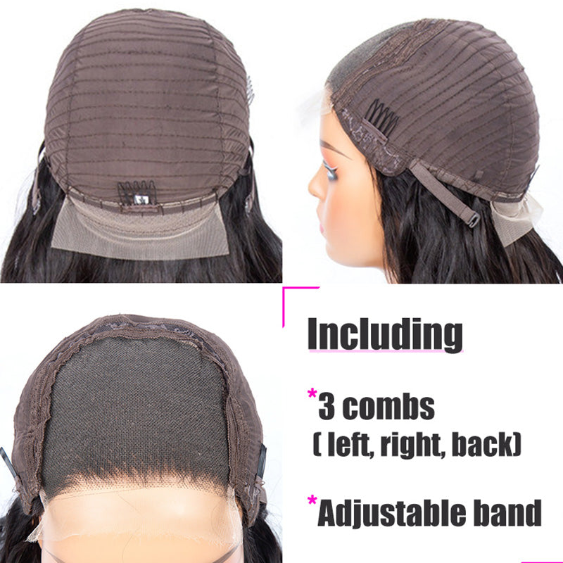 XBL Hair 4x4/5x5/6x6 HD Lace Closure Wigs Deep Wave Wig Pre Plucked Hair Bleached Small Knots