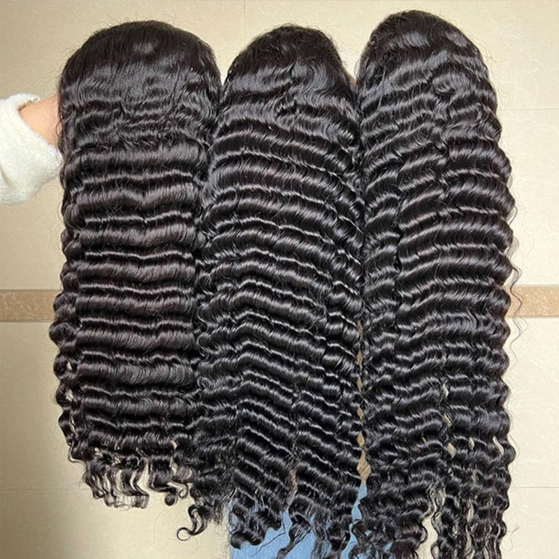 XBLHair 13x6/13x4 Lace Front Pineapple Wave Wig 250% Density HD Human Hair Bleached Small Knots