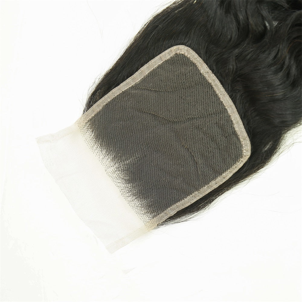 XBL Hair 4x4 Transparent Lace Closure Water Wave Free Part 100% Human Hair