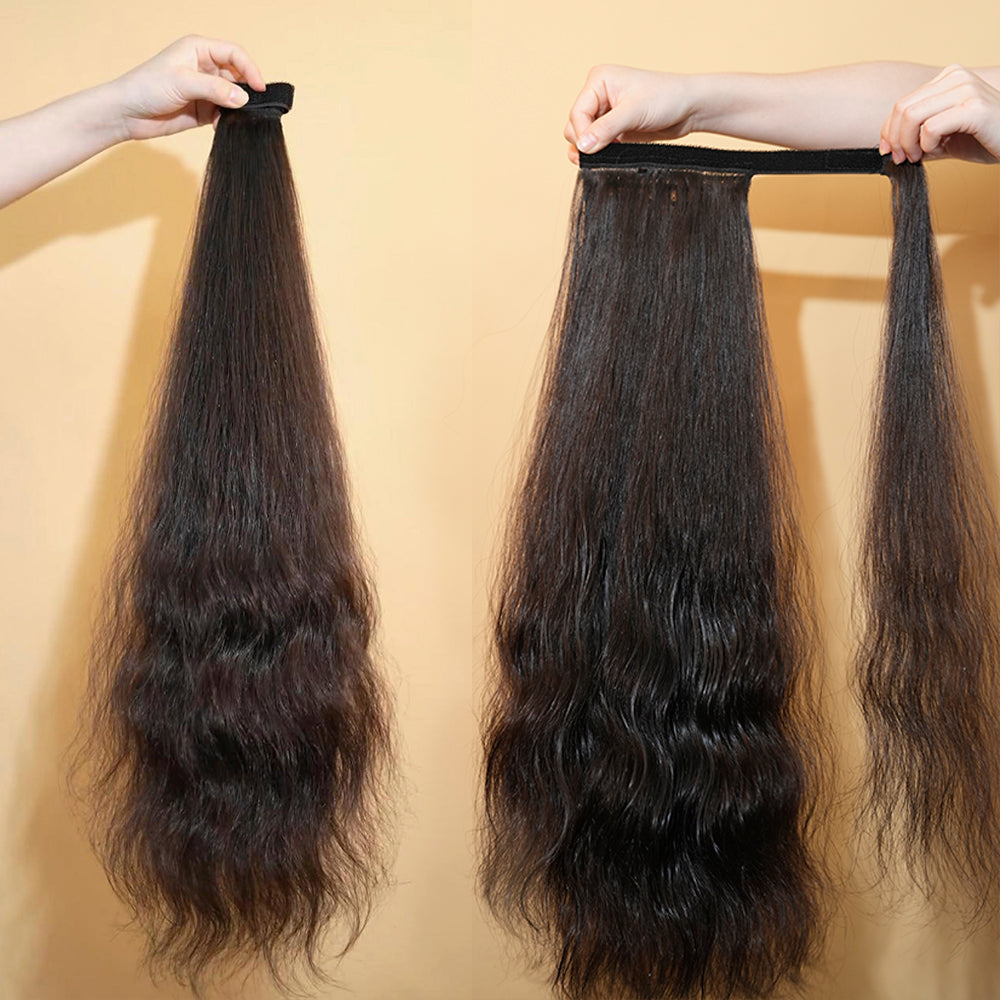 XBLhair Miss Attractive Ponytail Hair Raw Natural Inborn Wavy Human Hair