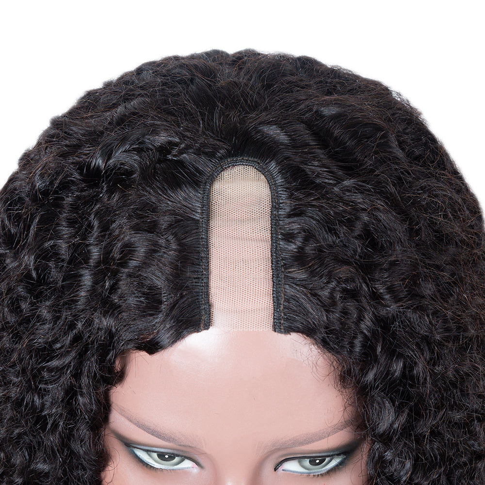 XBL Hair 250% Density U Part Curly Wig Glueless Curly Human Hair Wig Very Full