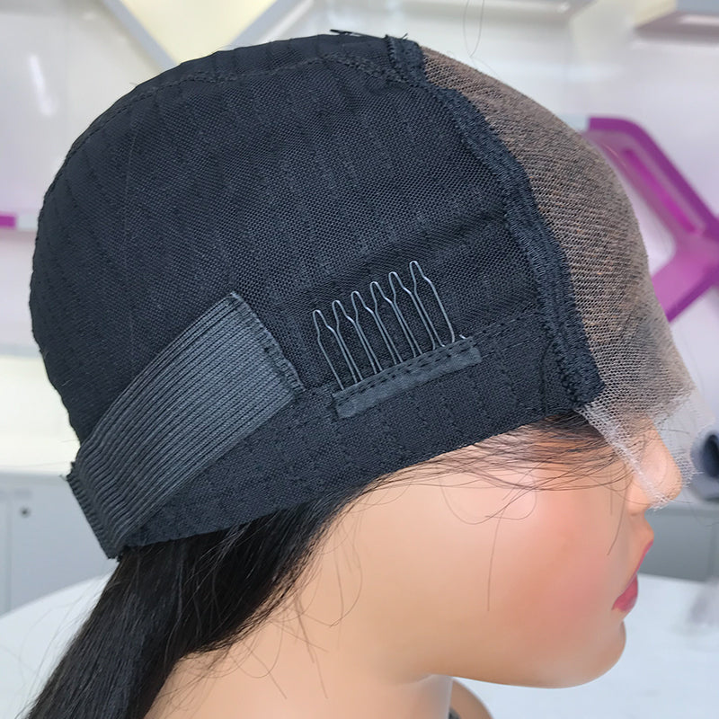 XBLhair 200% Density Glueless 5x5 HD Closure Wig Straight with Bleached Knots