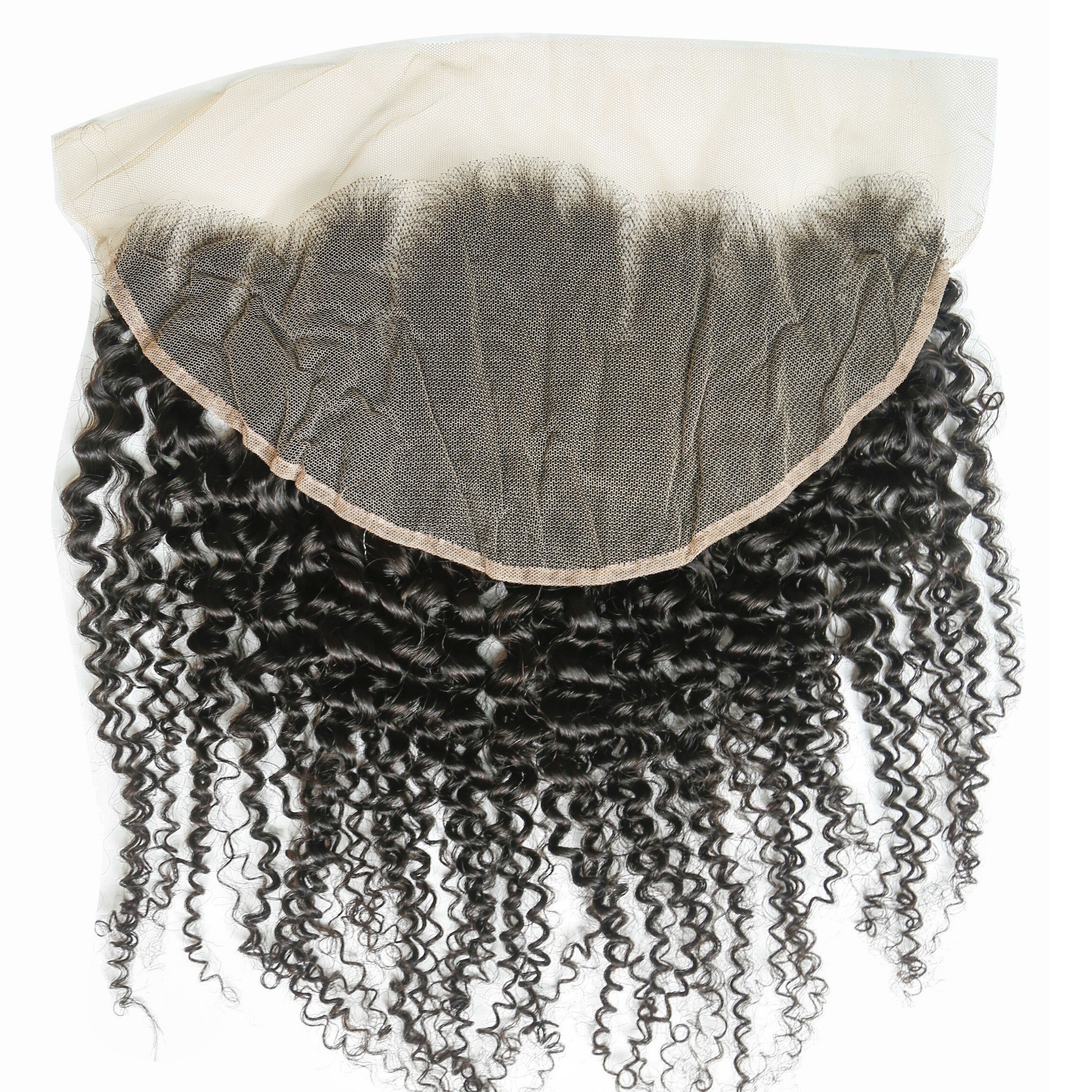 XBL Hair 13x6 Transparent Lace Frontal Kinky Curly Small Knots Pre-plucked Hairline