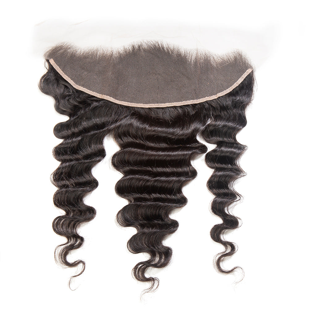 XBL Hair 13x4 Transparent Lace Frontal Loose Deep Small Knots Pre-plucked Hairline