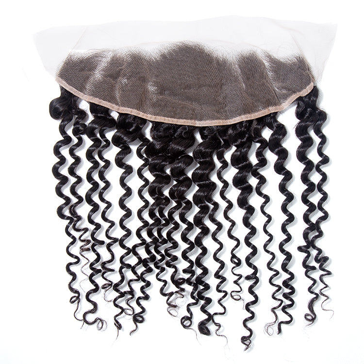 XBL Hair 13x4 Transparent Lace Frontal Deep Wave Small Knots Pre-plucked Hairline