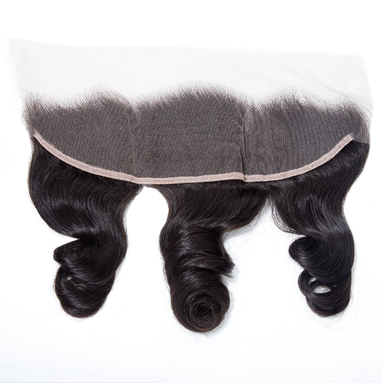 XBL Hair 13x4 Transparent Lace Frontal Loose Wave Small Knots Pre-plucked Hairline