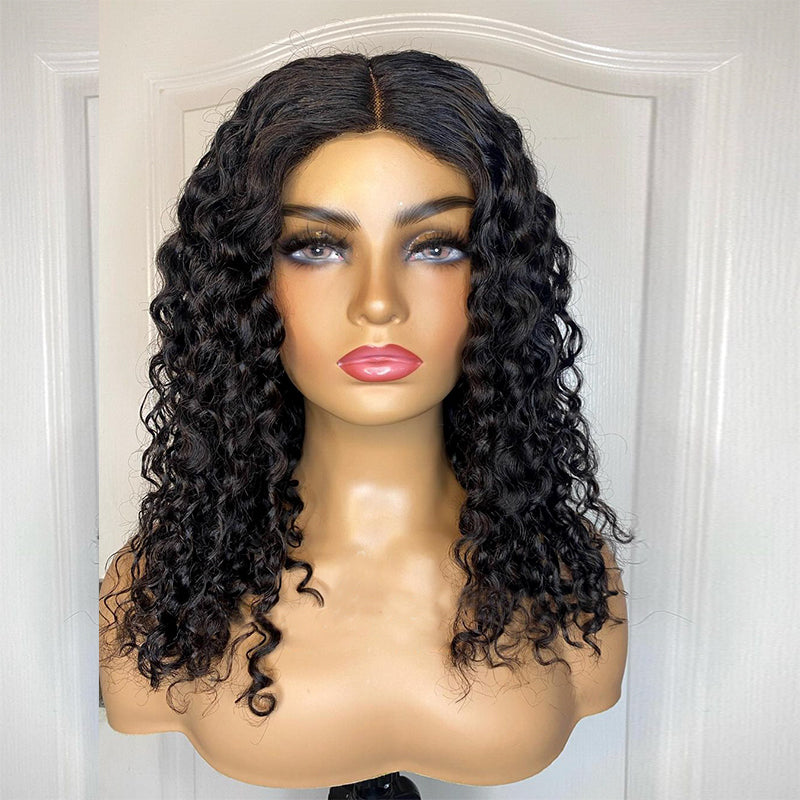 XBLhair Deep Wave Glueless Ready to Go Wig 5x5 HD Closure Wig With Small Knots and Pre-plucked Hairline