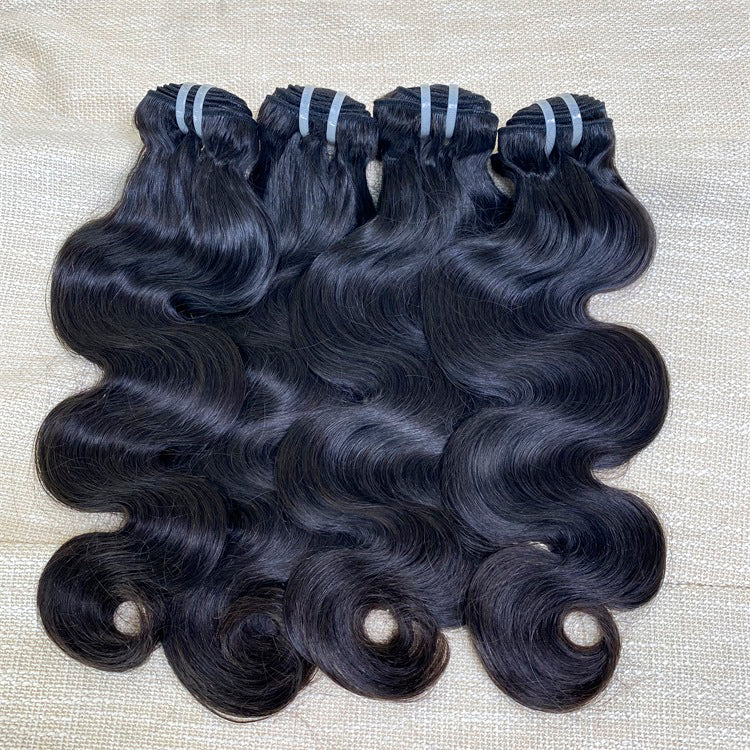 XBLhair Miss Flawless Raw Hair Hair 3 Bundles Body Wave 100% One Donor Human Virgin Hair Weave