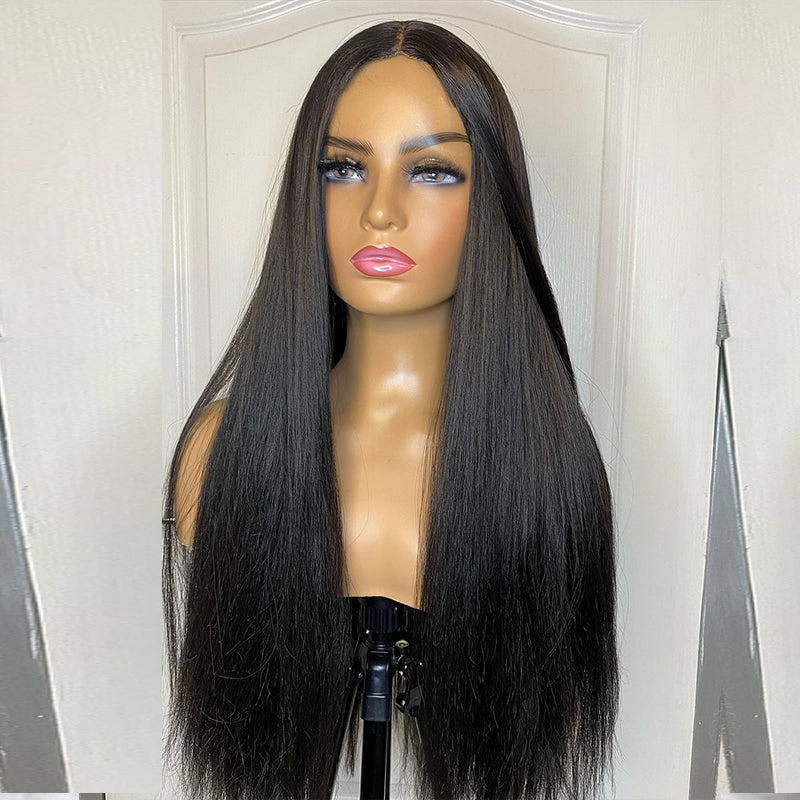 XBLhair Straight Glueless Ready to Go Wig 5x5 HD Cloure Wig With Small Knots and Preplucked Hairline