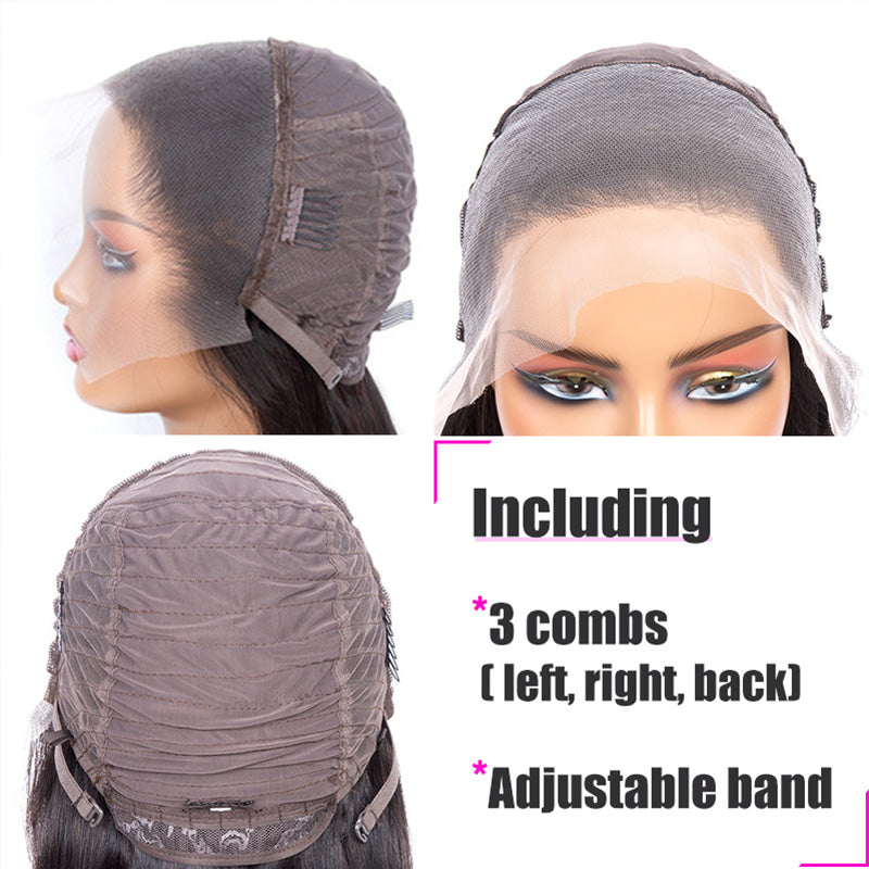 XBL Hair 13x6/13x4  Lace Front Raw Natural Inborn Wavy Wig HD Human Hair 250% Density Frontal Wig