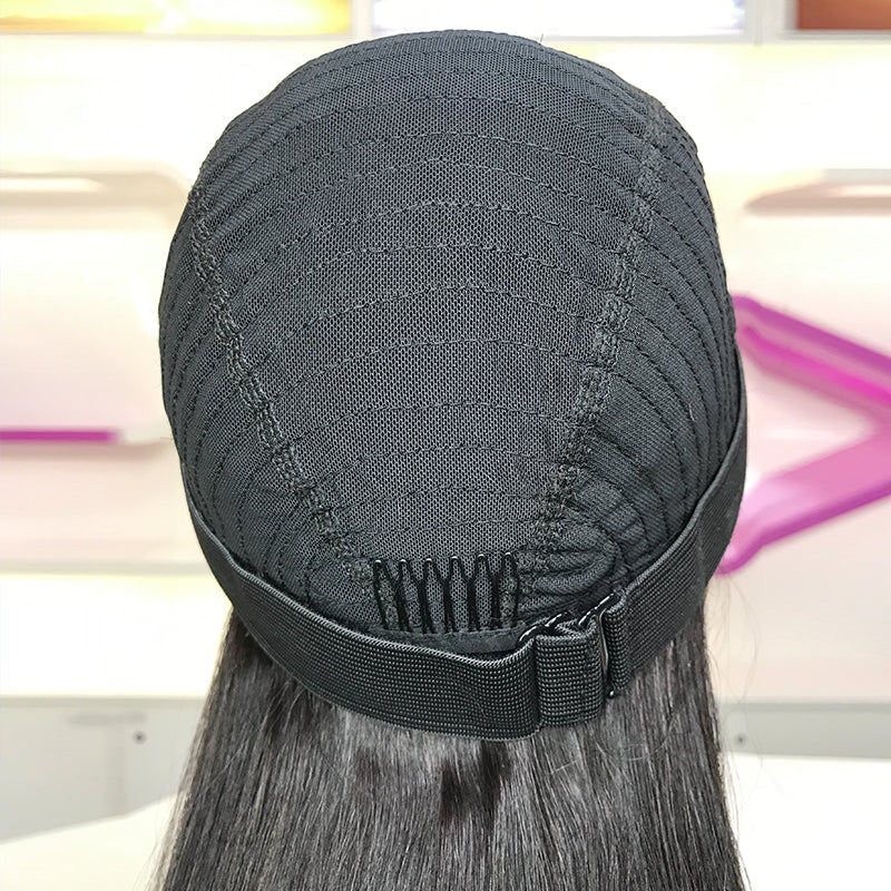 XBLhair 200% Density Glueless 5x5 HD Closure Wig Straight with Bleached Knots