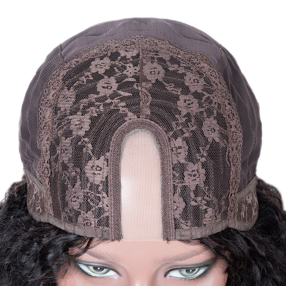 XBL Hair 250% Density U Part Curly Wig Glueless Curly Human Hair Wig Very Full