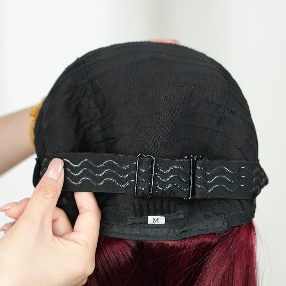 XBL Hair Miss Fantastic #99j Colorful Bob Wig 5x5 HD Lace Straight Bleached Knots Raw Human Hair With C-part