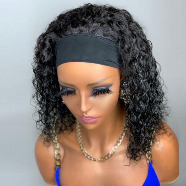 Deep Wave Headband Wig Pretty Hair Glueless Hair Wig