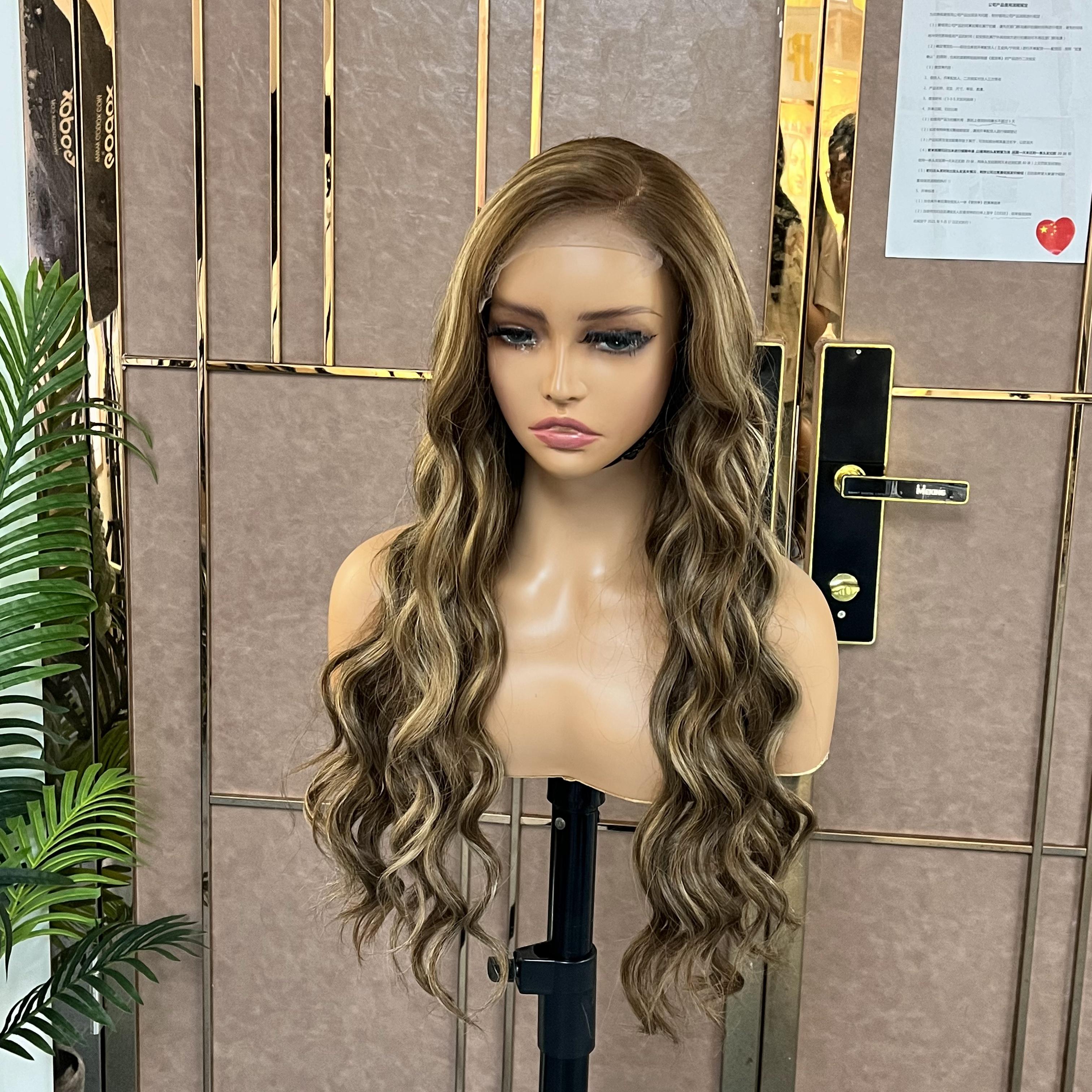 XBL HAIR Highlight Colored Wig A12 Colored Glueless Ready to Go Wig 5x5 HD Wig Preplucked Hairline Bleached Small Knots