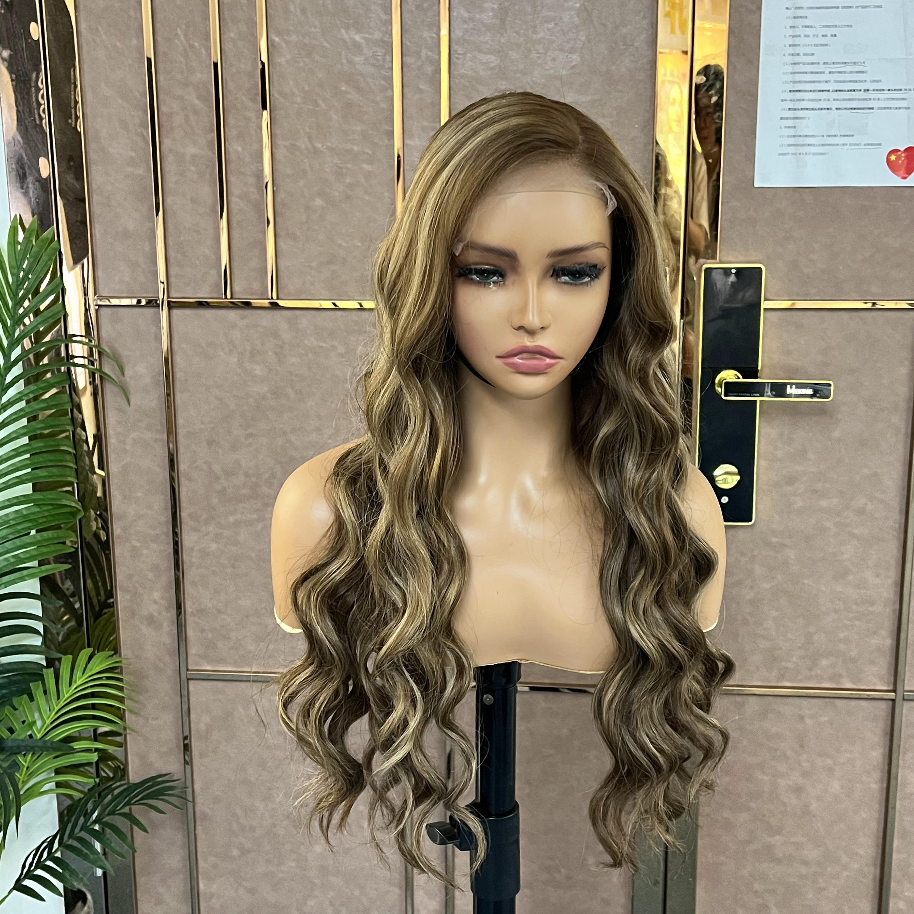 XBL HAIR Highlight Colored Wig A12 Colored Glueless Ready to Go Wig 5x5 HD Wig Preplucked Hairline Bleached Small Knots