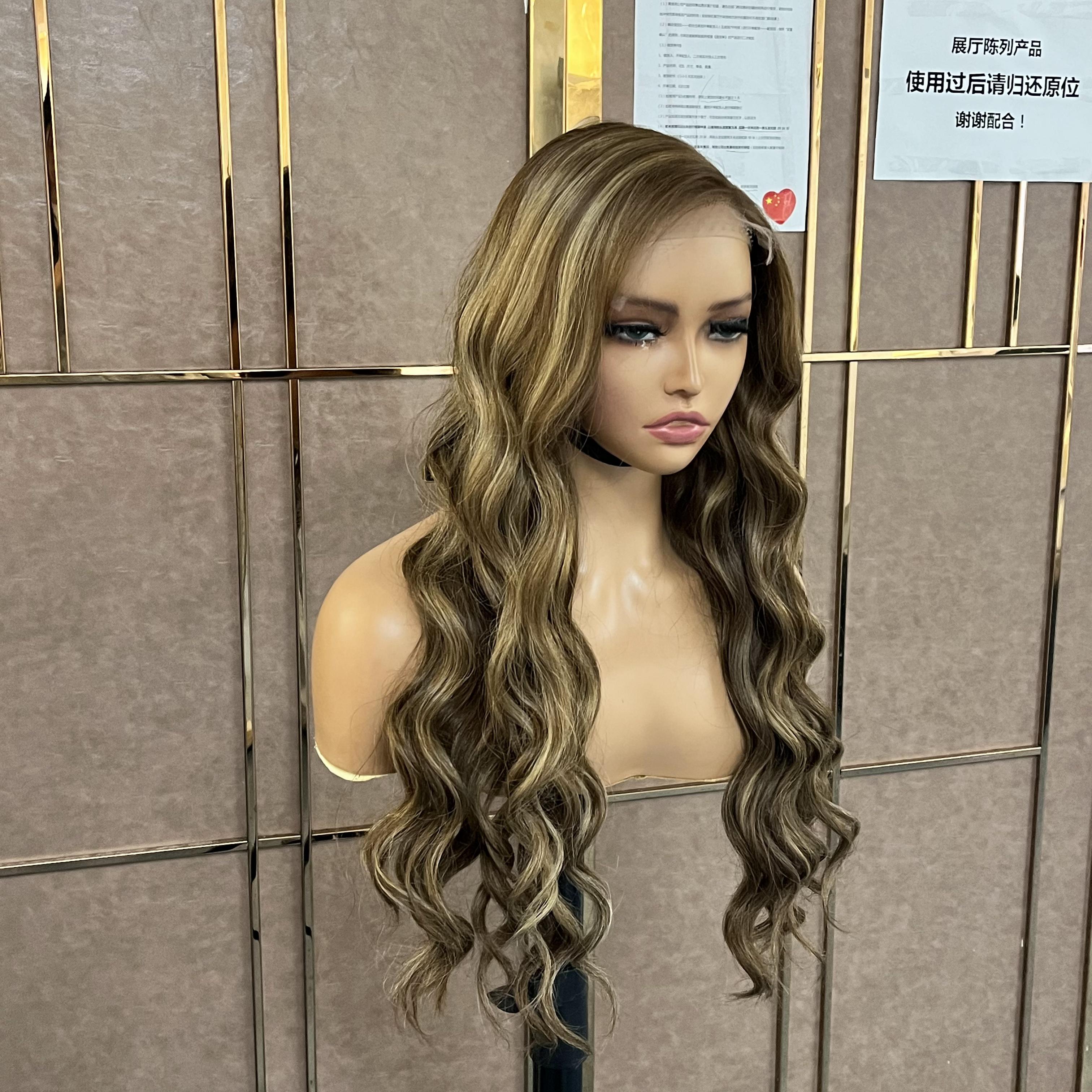 XBL HAIR Highlight Colored Wig A12 Colored Glueless Ready to Go Wig 5x5 HD Wig Preplucked Hairline Bleached Small Knots