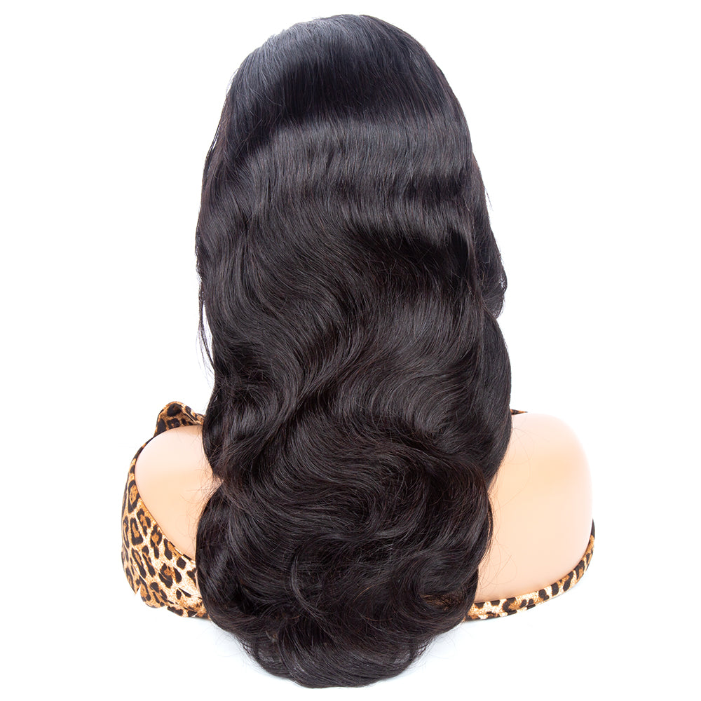 XBL hair Wholesale Glueless Wig Body Wave 13x4 HD Lace Frontal Wig Bleached Knots Pre-plucked 100% Virgin hair