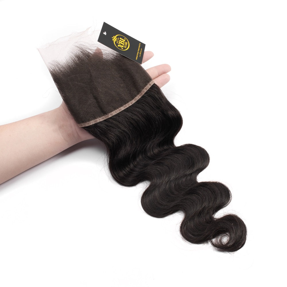 XBL Hair 13x4 HD Lace Frontal Body Wave Small Knots Pre-plucked Hairline