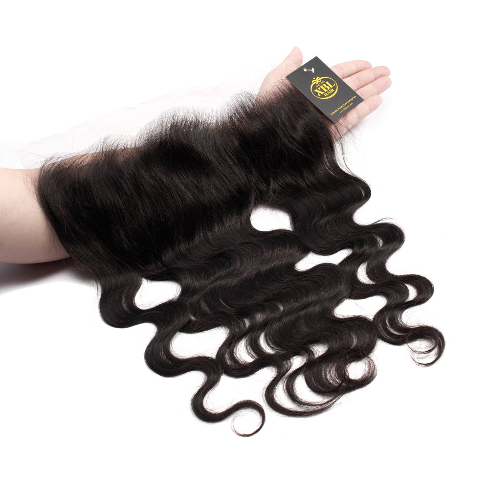 XBL Hair 13x4 HD Lace Frontal Body Wave Small Knots Pre-plucked Hairline